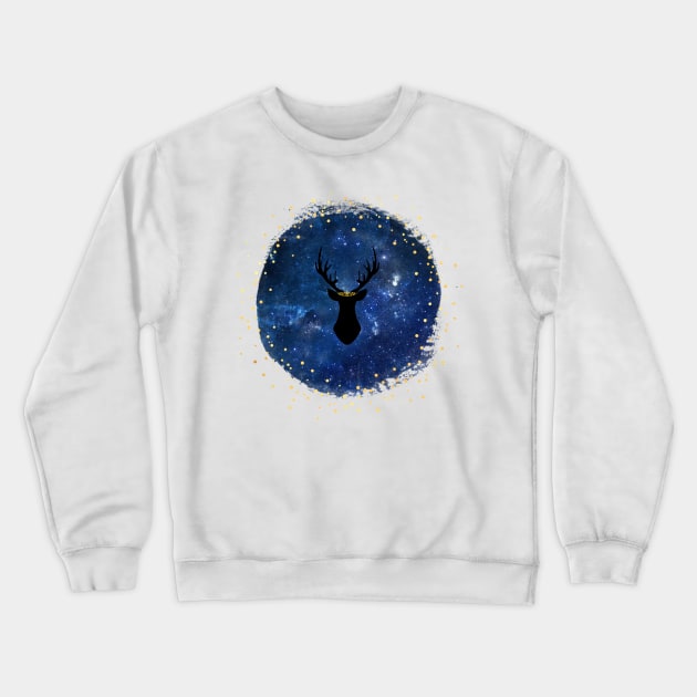 The Stag of Stars Crewneck Sweatshirt by SSSHAKED